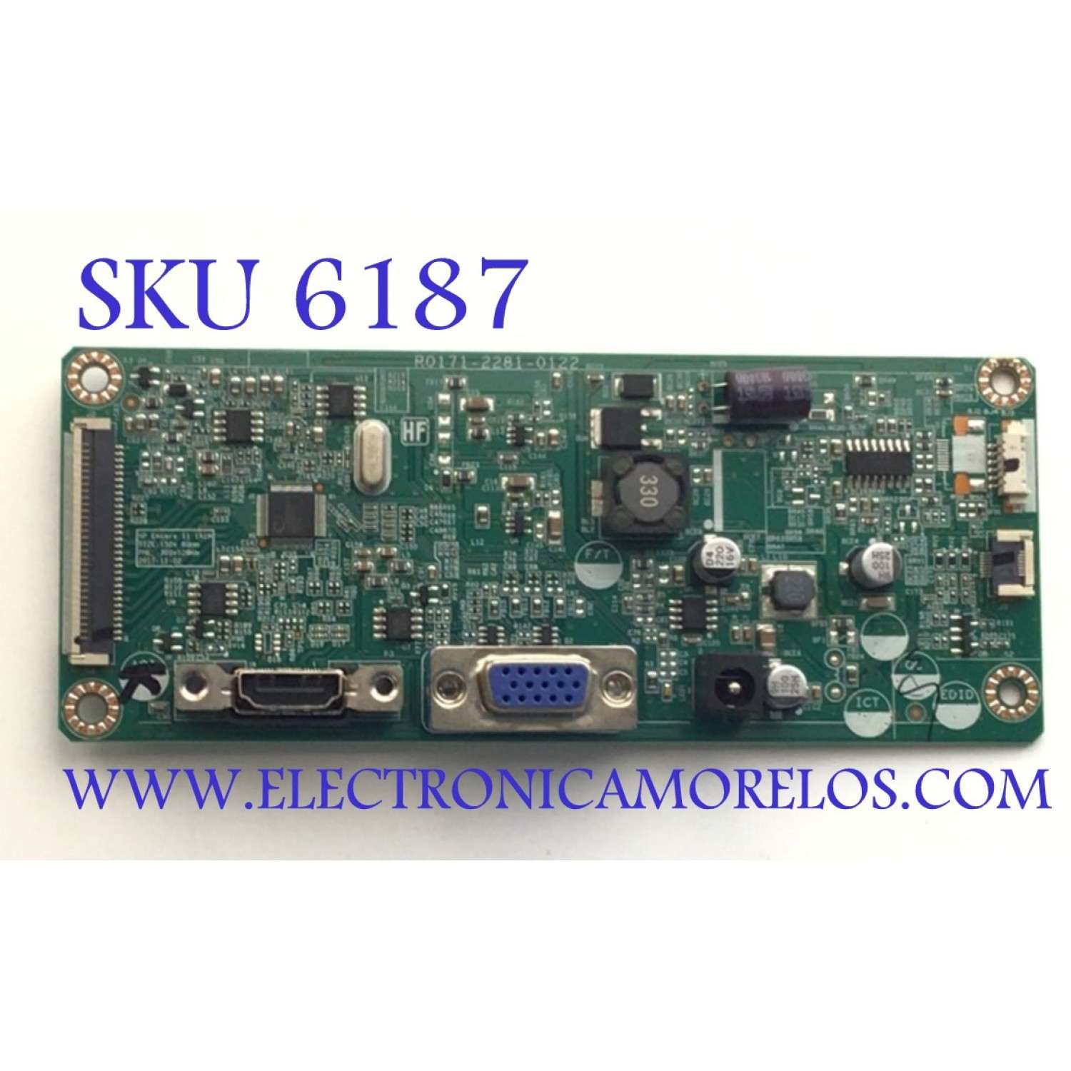 MAIN PARA MONITOR LG / NUMERO DE PARTE 352432720150  / R0171-2281-0122 / R352432720150 / MODELO HSTND-9931-K